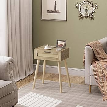 ★②-eと⑦-aセット Amazon.com: HAIOOU Nightstand with Charging Station Rattan